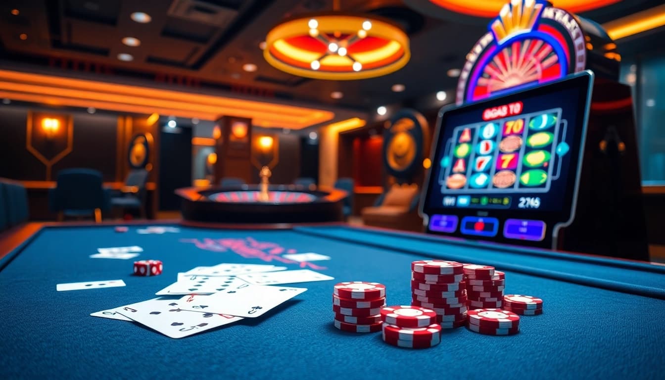 Experience thrilling wins at https://gg88vn.asia/ with vibrant casino visuals featuring roulette, cards, and poker chips.