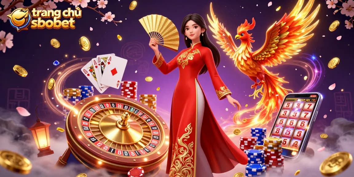 Experience excitement at trang chủ sbobet with vibrant gaming elements and a stunning 3D illustration.