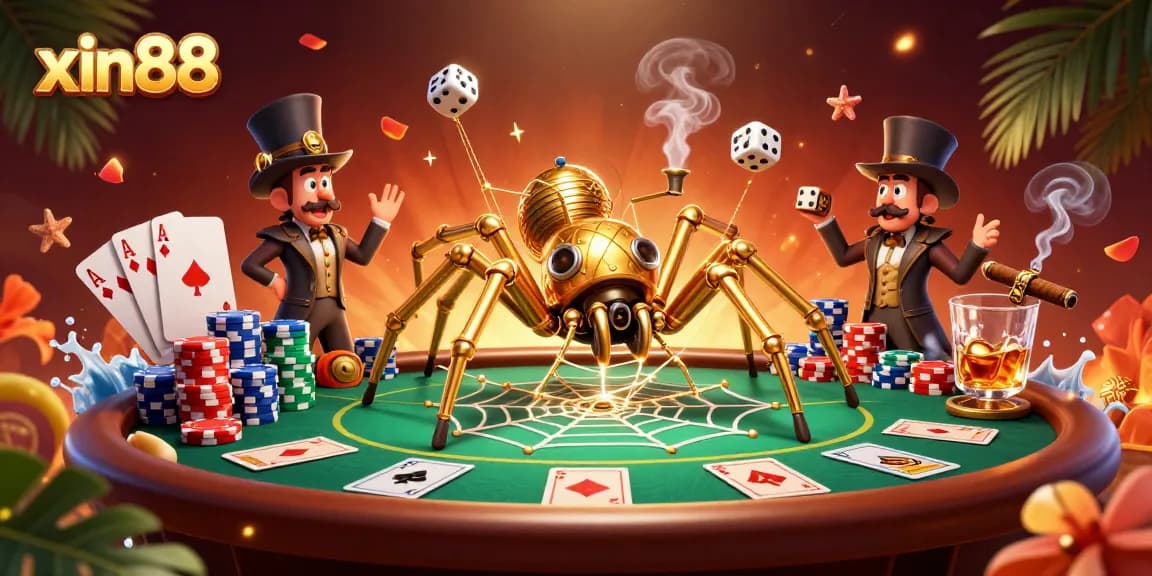 Engage with xin88's dynamic casino experience featuring artful steampunk elements and rich gambling visuals.