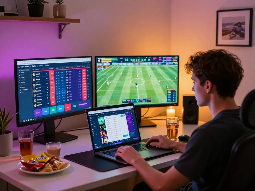 Kèo Nhà Cái 5 shown on screen as a user places bets in a stylish and focused home gaming setup.