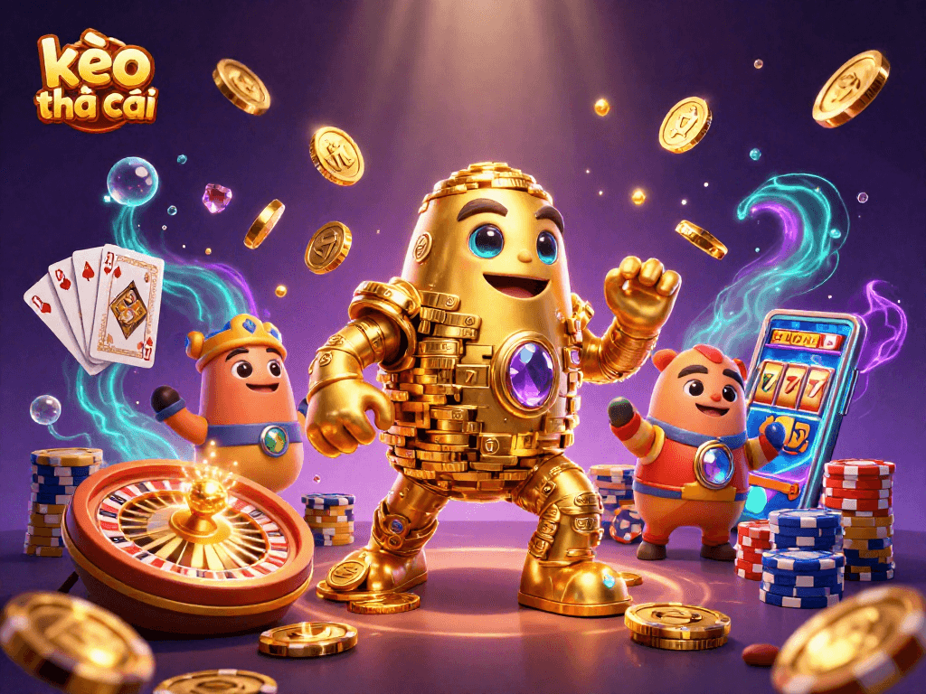 Engage with kèo nhà cái through immersive 3D gaming featuring vibrant casino elements.