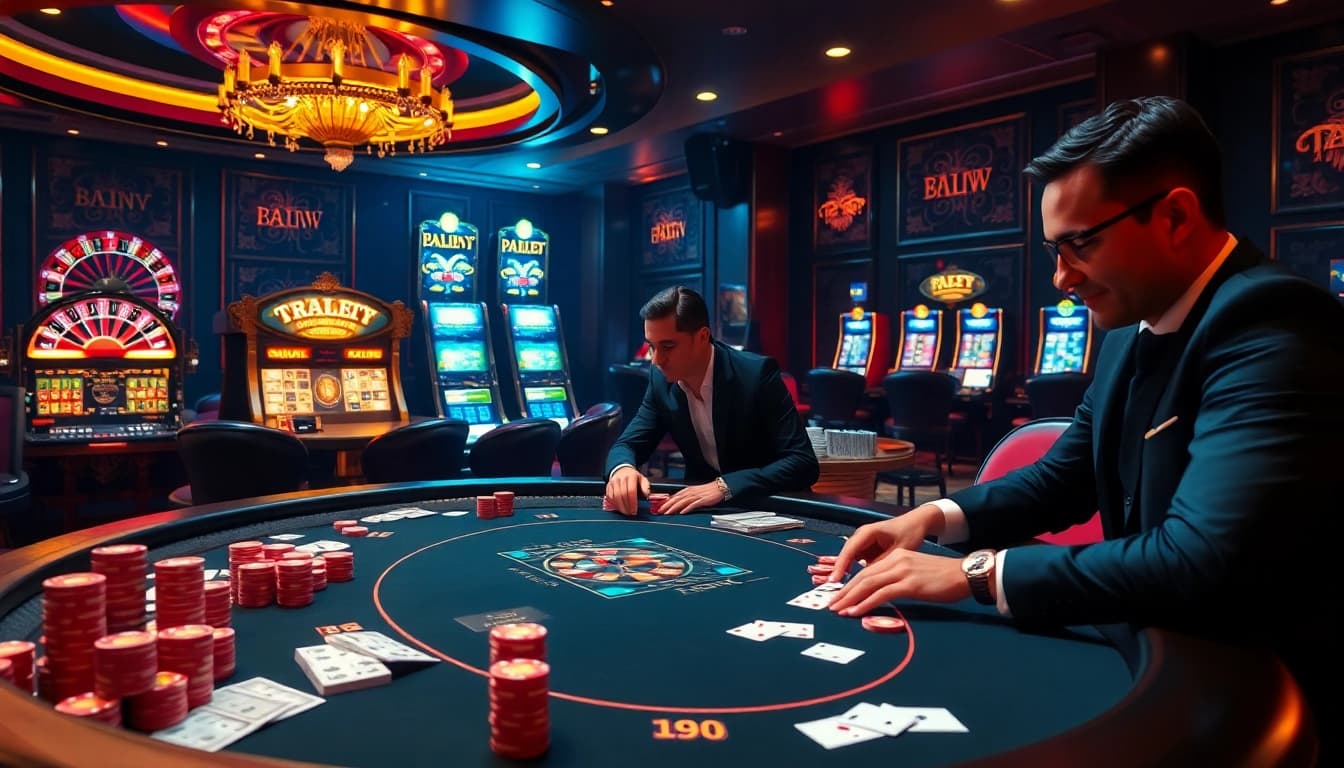 Engage in thrilling games at https://9bet.today/ with professional players at a luxurious poker table.