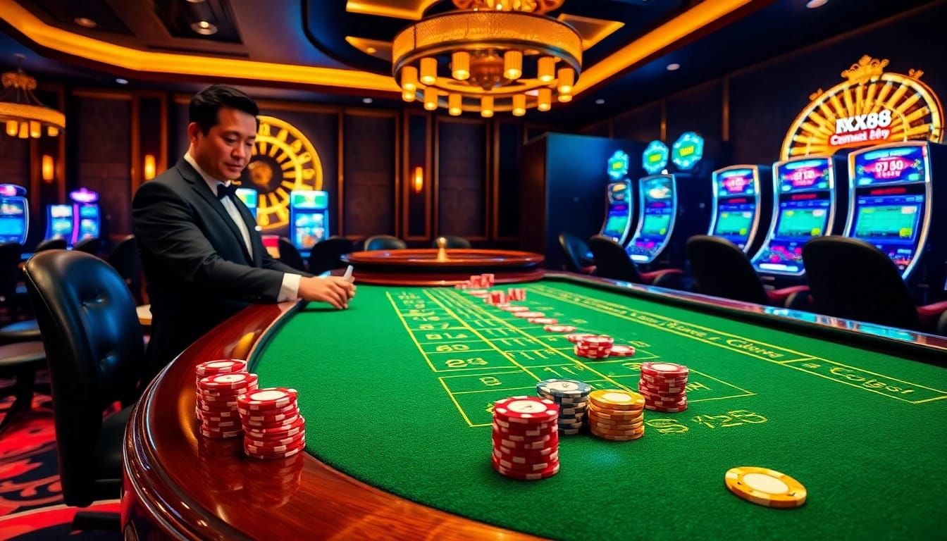 Experience the excitement of online gaming at https://xx88.day/ with vibrant casino tables and high-stakes action.