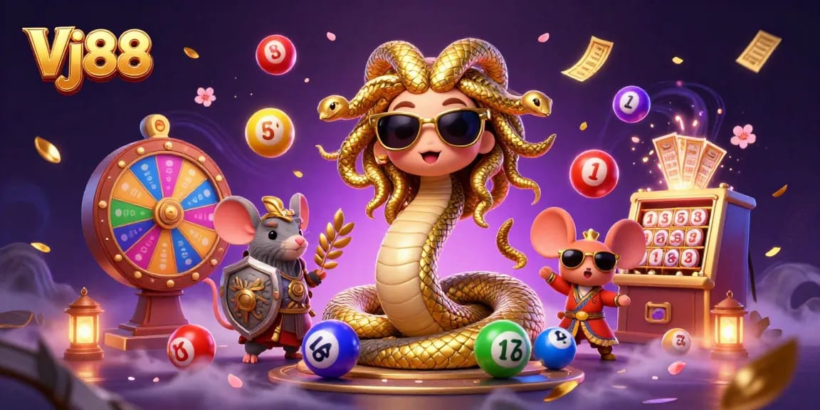 Experience the excitement at Vj88 with festive games and vibrant casino elements.