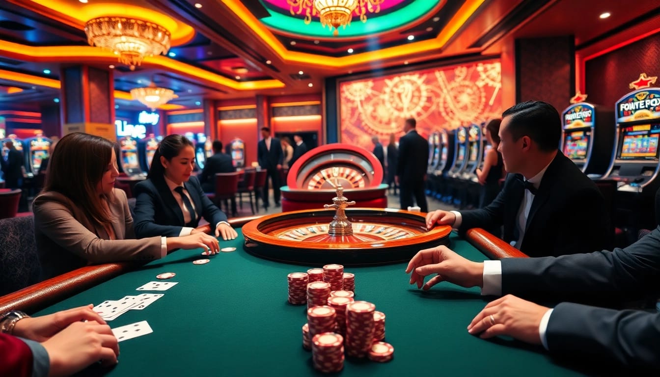 Engage with the thrilling atmosphere of https://789win939.com/ featuring a high-stakes poker game in a luxury casino setting.