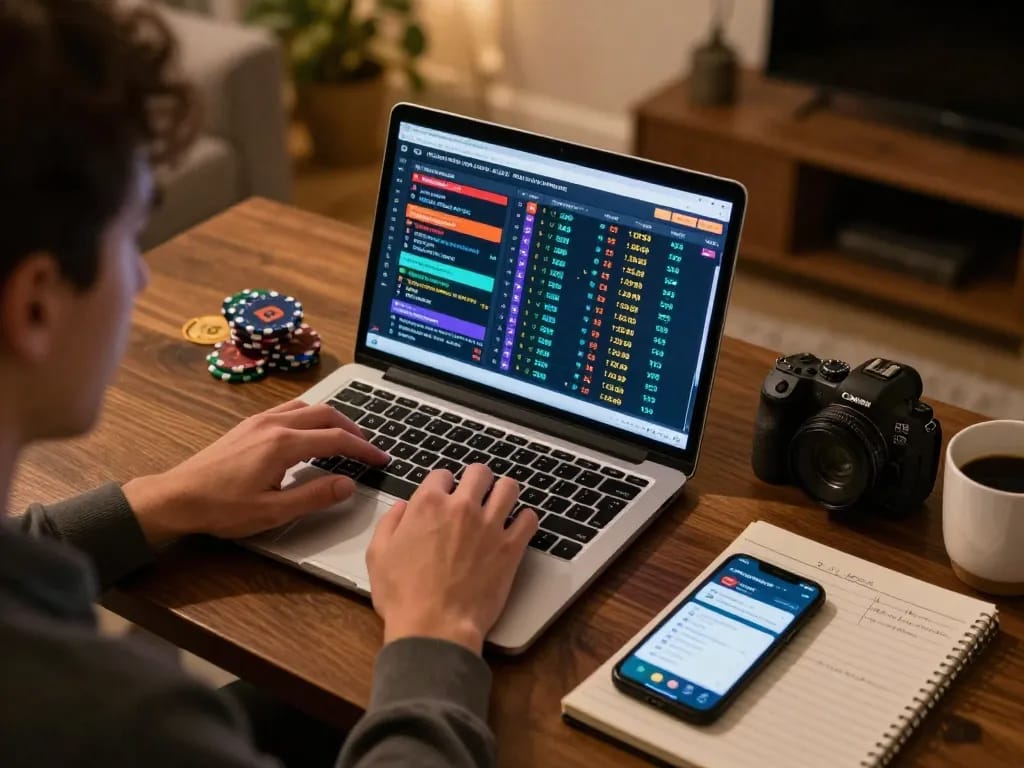 Okwintv betting on sports events with exciting live odds displayed on laptop