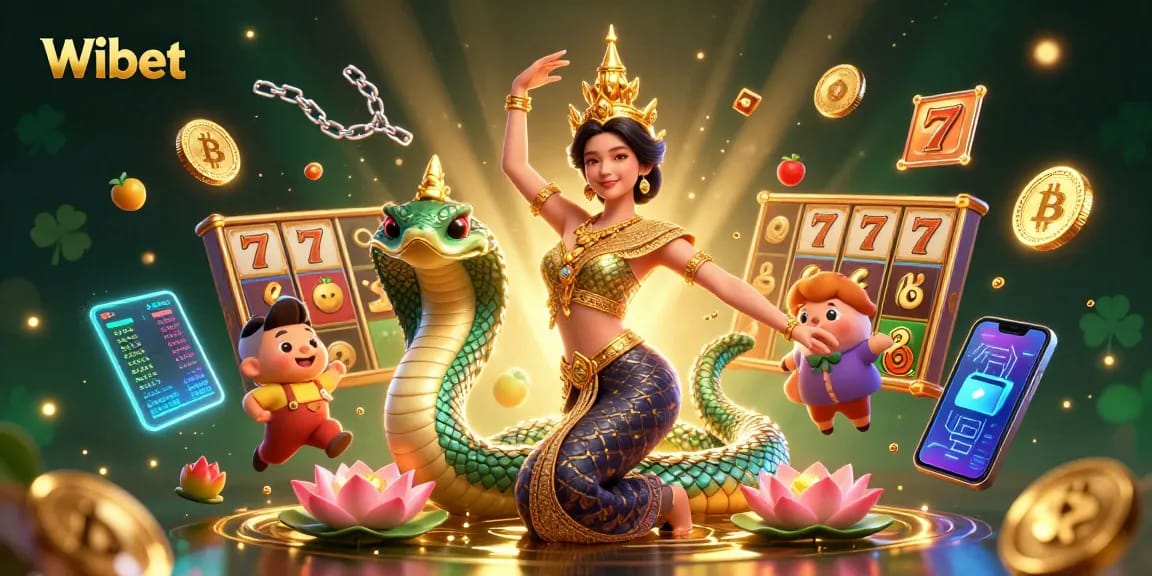 Experience Wibet's vibrant online casino scene with thrilling slot gameplay and rich visuals.