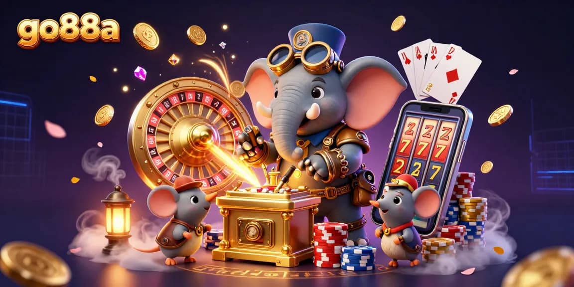 Experience exhilarating gameplay at go88a with dynamic illustrations of slot machines and cherished symbols, stunning graphics.