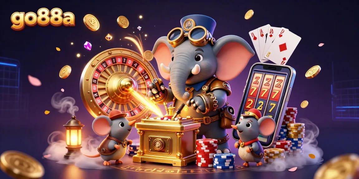 Experience exhilarating gameplay at go88a with dynamic illustrations of slot machines and cherished symbols, stunning graphics.