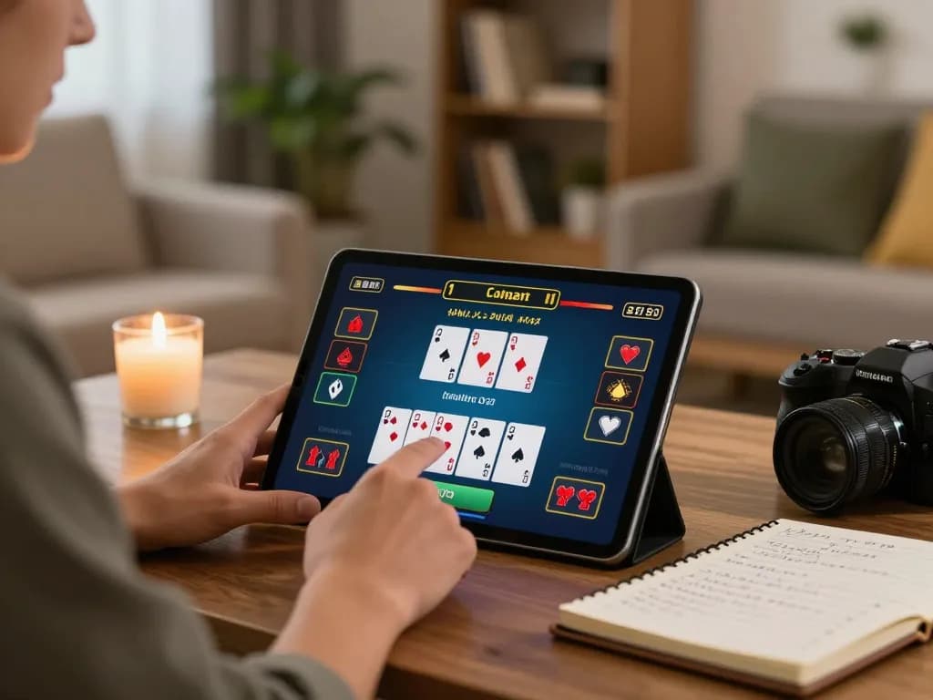 Online blackjack gameplay by man88ink featuring a player strategizing at home