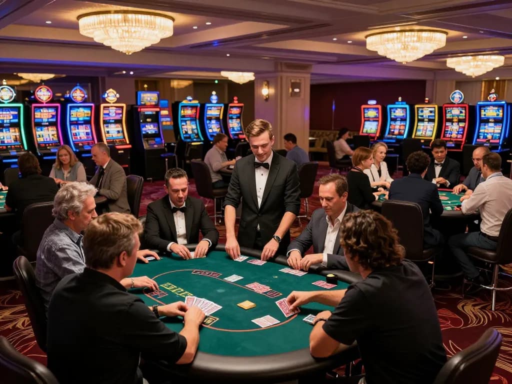 Engaging poker game scene featuring sc88 atmosphere with players deciding their bets