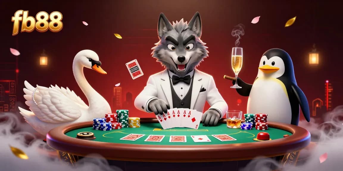 Engage with fb88's vibrant gaming atmosphere, featuring unique casino characters and rich elements.