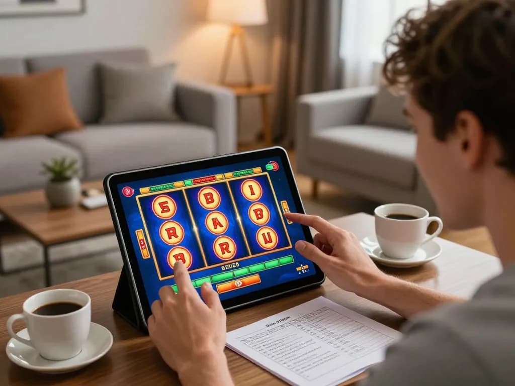 Experience winning strategies at fly88mx with engaging online slot games on a tablet.