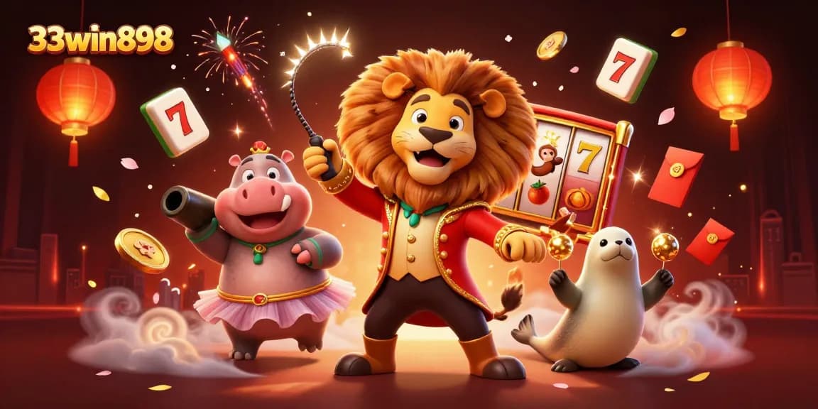 Experience thrilling gaming with 33win898 featuring iconic characters in a vibrant casino adventure.