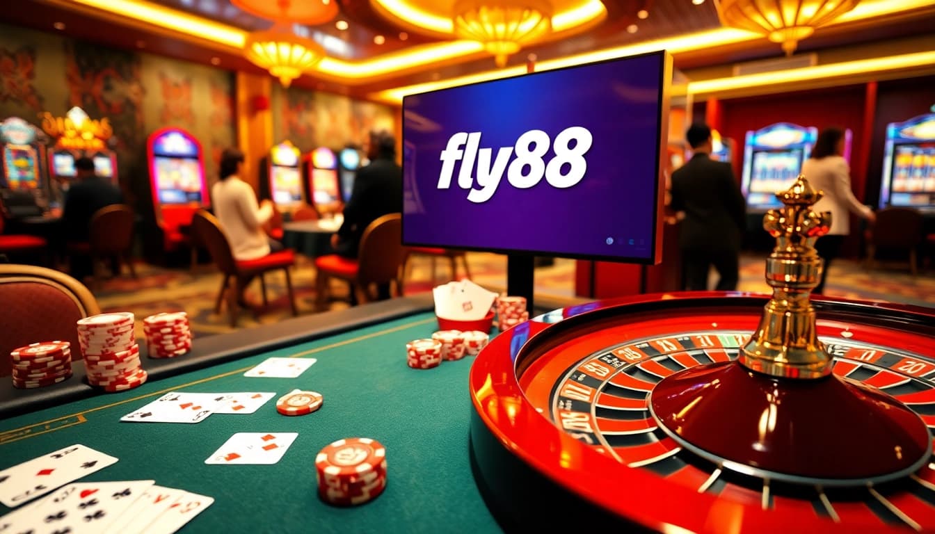 Players experiencing the thrill at nhà cái fly88 casino with vibrant gameplay and betting experiences.