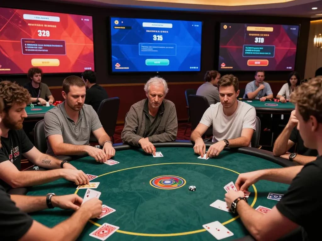 Players engaging in exciting online poker at trang chủ 79king, showcasing strategic gameplay.