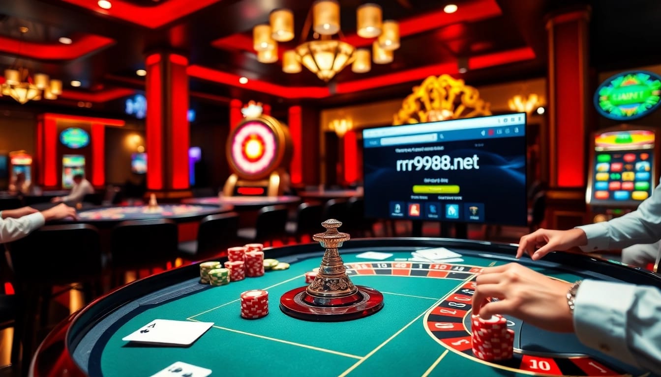 Experience the excitement of winning at https://rr9988.net/ with a luxurious casino scene featuring roulette.