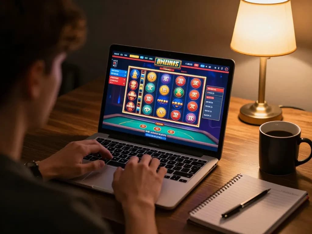 Engaging online gaming scene at https://gnk88.com/ with player focused on strategic casino gameplay.