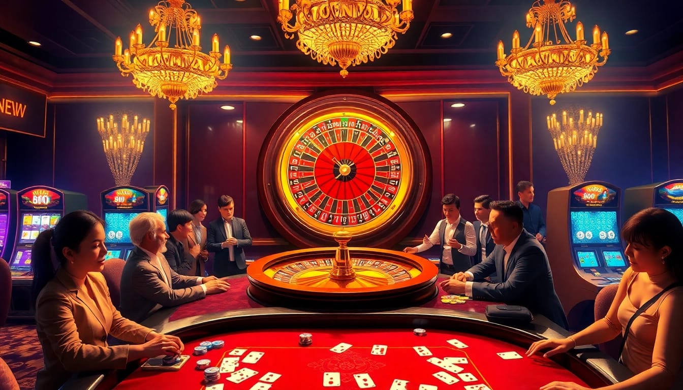 Exciting poker game at 888NEW casino with vibrant chips and cards.