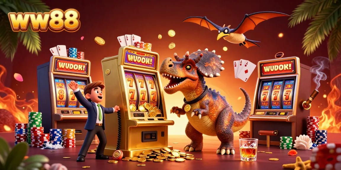Win big with ww88 as pachycephalosaurus hits jackpot at casino scene!