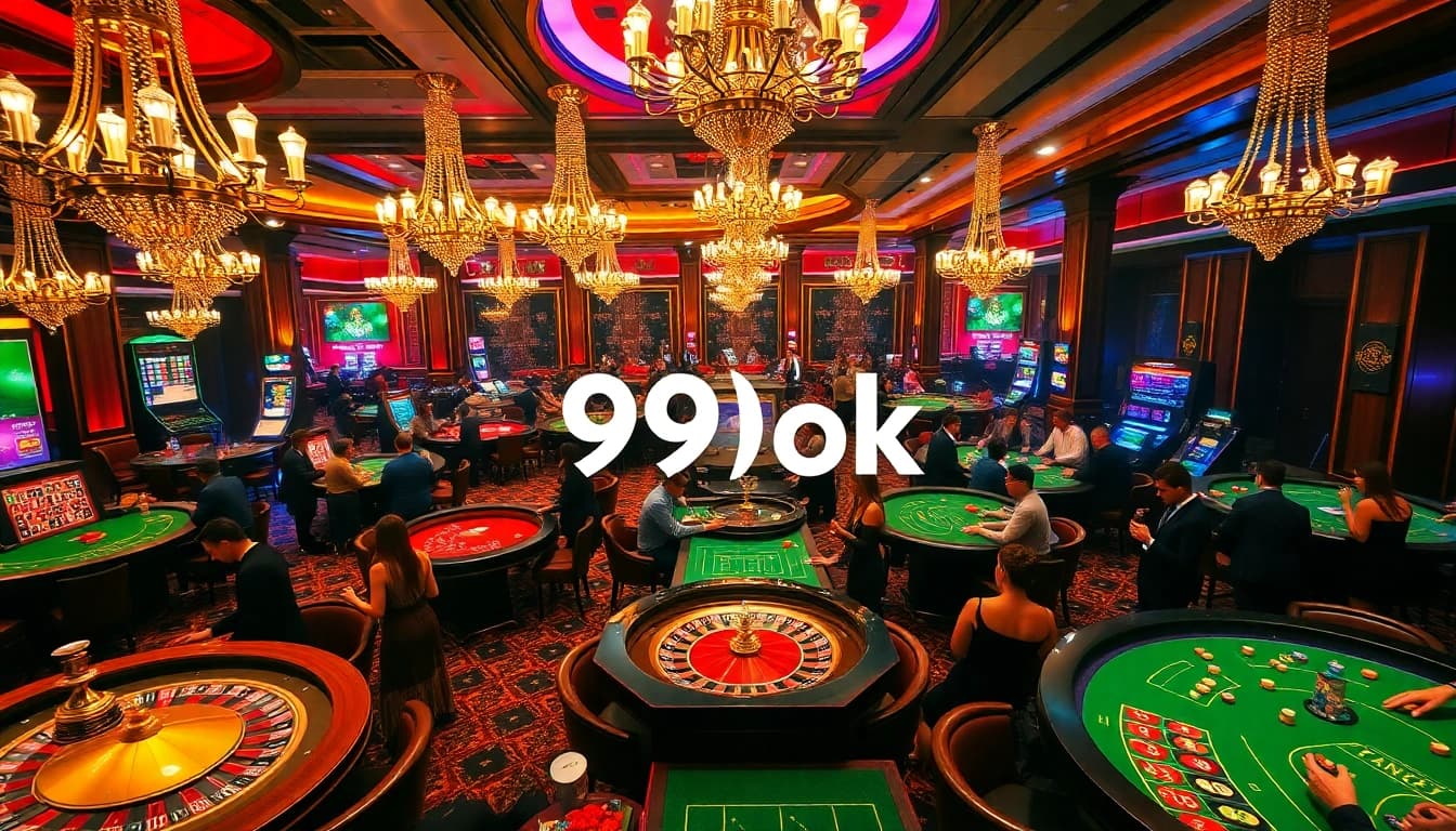 Players enjoying a thrilling casino experience at 99ok with baccarat and roulette games.