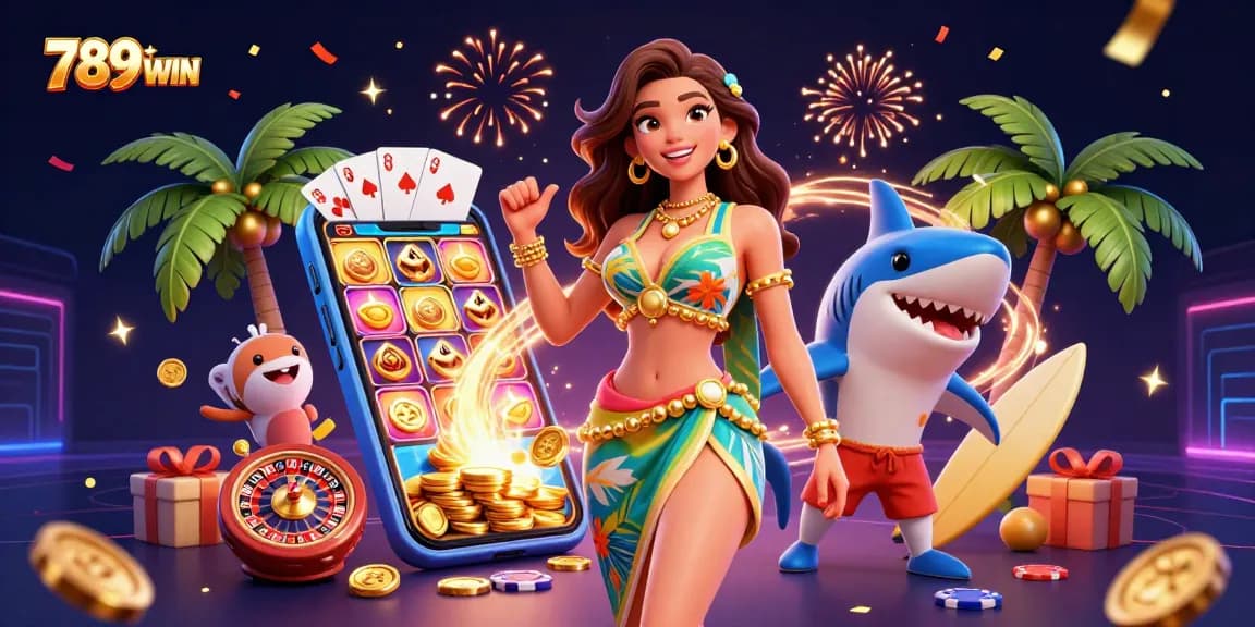 Experience thrilling slots at 789WIN with vibrant games and festive atmosphere