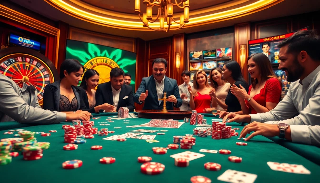 Experience the thrill of casino gaming at https://xx88.pro/ with engaging tables, colorful chips, and excited players.