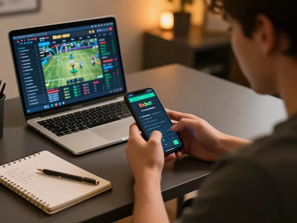 Engaging with the 8xbet mobile app for strategic betting decisions.