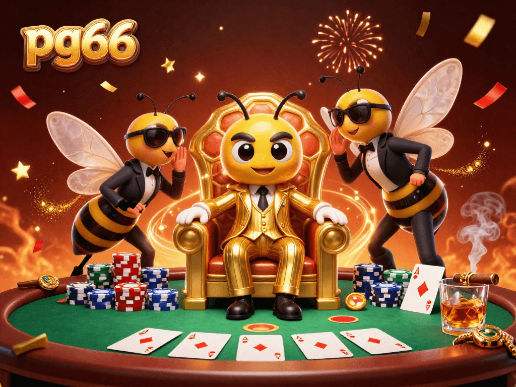 Experience winning strategies at pg66 with immersive 3D casino scene showcasing dynamic poker gameplay.