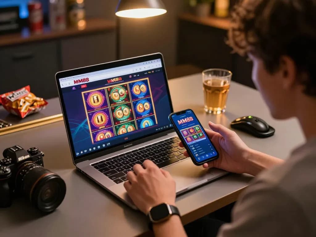 Experience exciting gameplay while using the MM88 reisen app on a smartphone, highlighting vibrant mobile casino gaming.