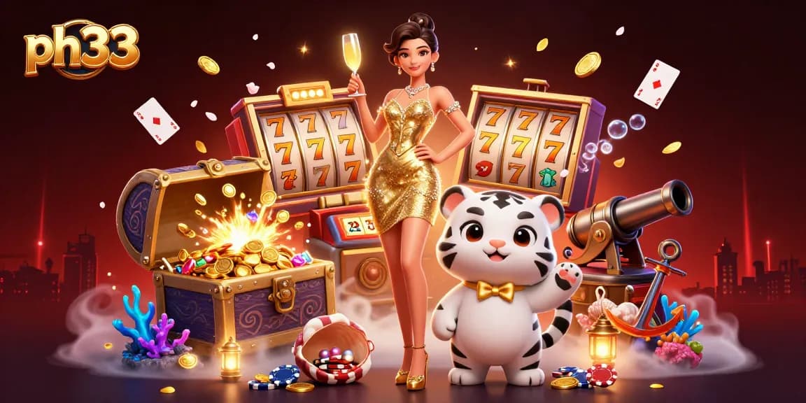 Play exciting slot games at ph33 with glamorous character and golden jackpot elements.