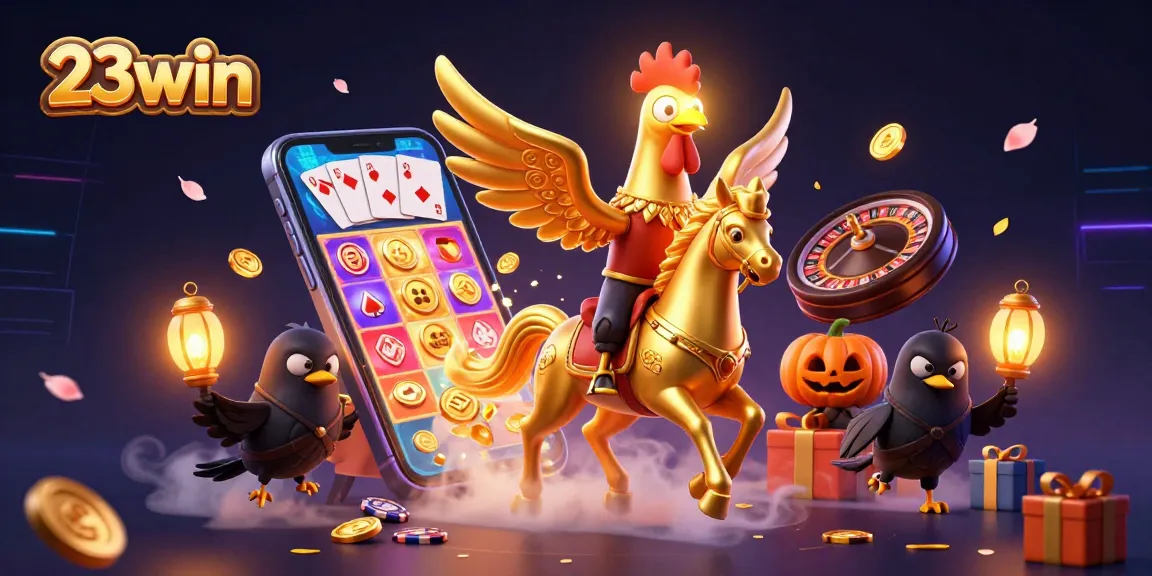 Engage in exciting gaming adventures at 23win with vibrant slots and casino ambiance.