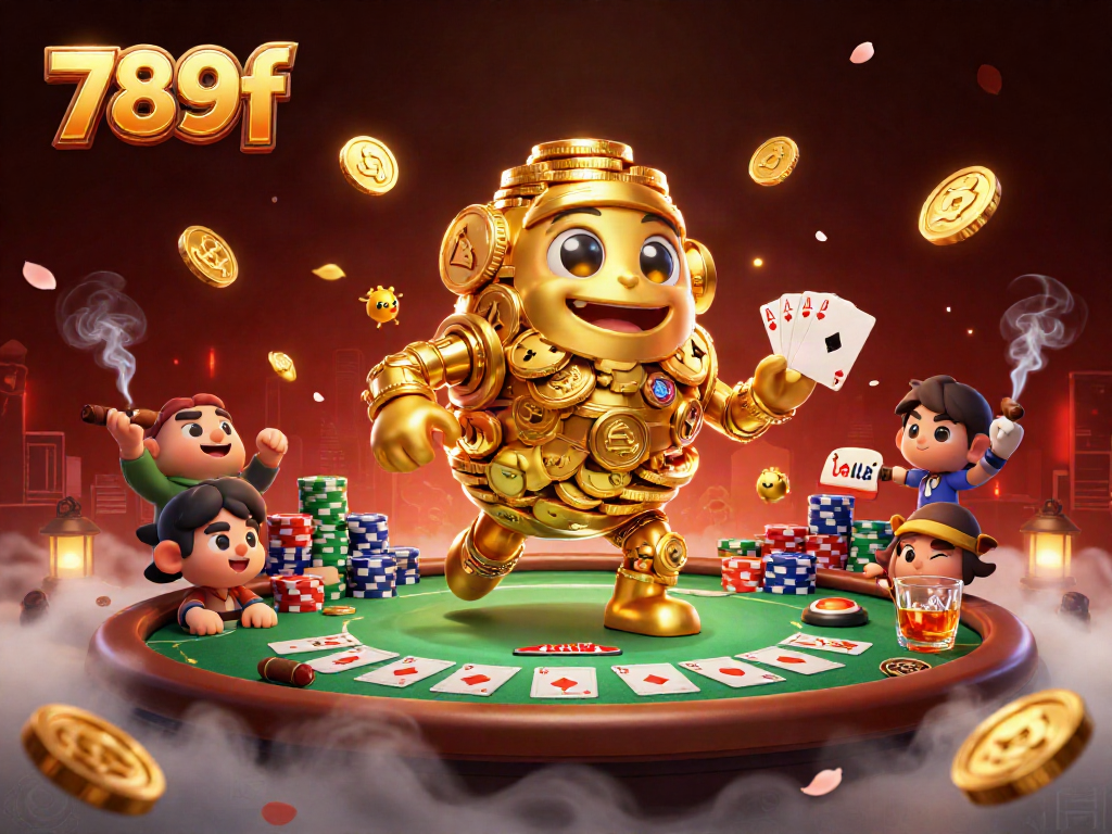 Experience the thrill of 789f betting with powerful characters and vibrant casino elements in a dynamic scene.