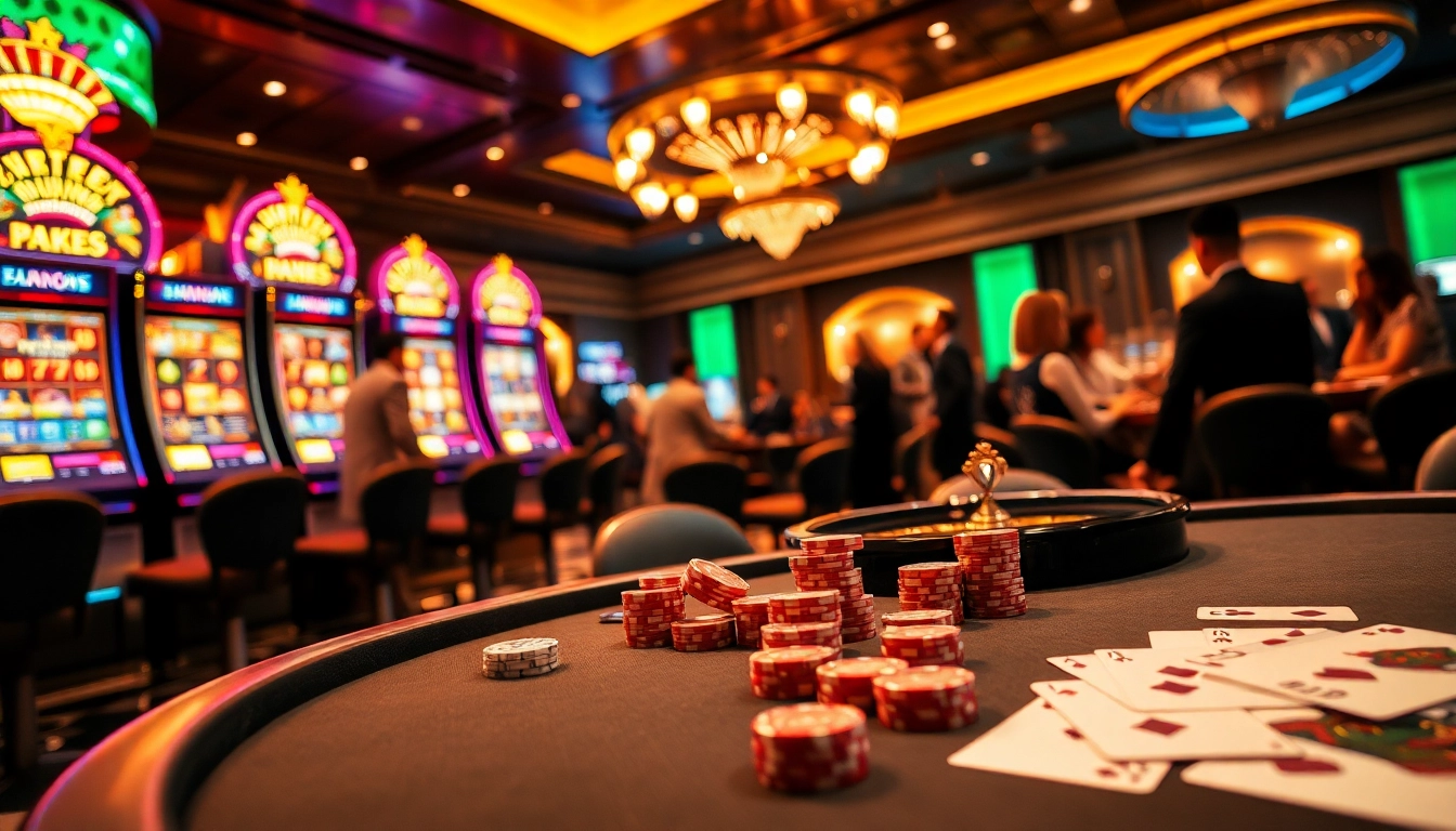 XIN88 players enjoying a lively poker game with vibrant chips and cards.