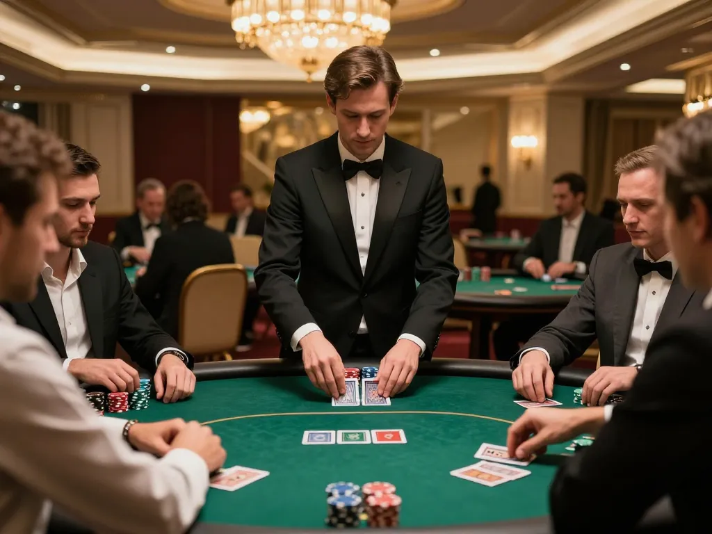 SUNWIN poker players strategically betting at a high-stakes game table in a luxury casino.