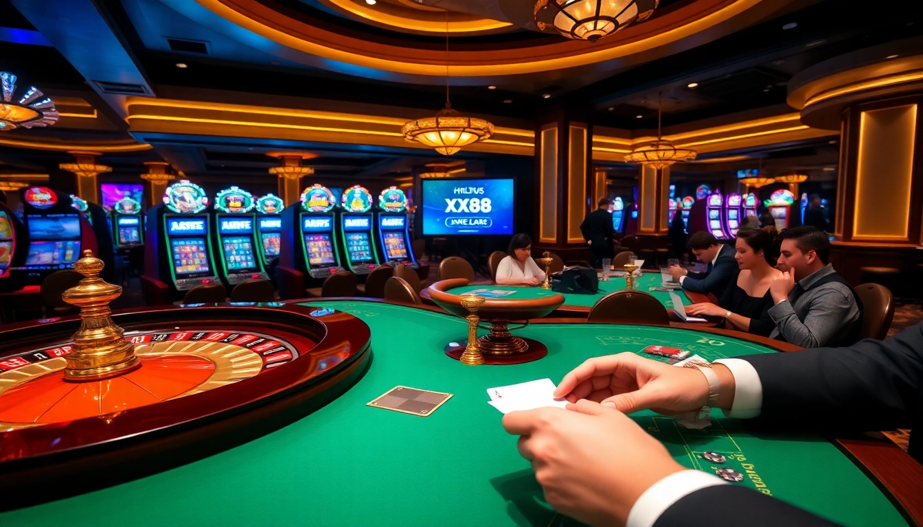 Experience the thrill of gambling with atmosphere from https://xx88.moe/ featuring poker and roulette action.