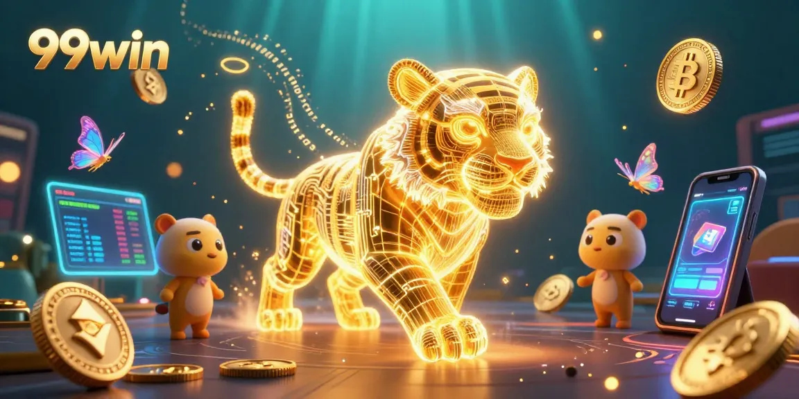 Win big at 99win with dynamic digital casino gaming featuring energetic characters and cryptocurrency!