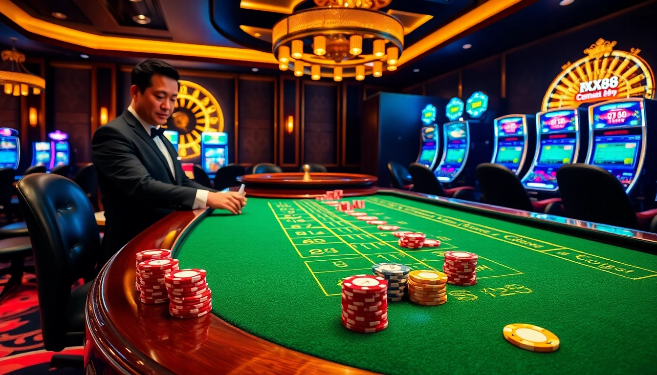 Experience the excitement of online gaming at https://xx88.day/ with vibrant casino tables and high-stakes action.