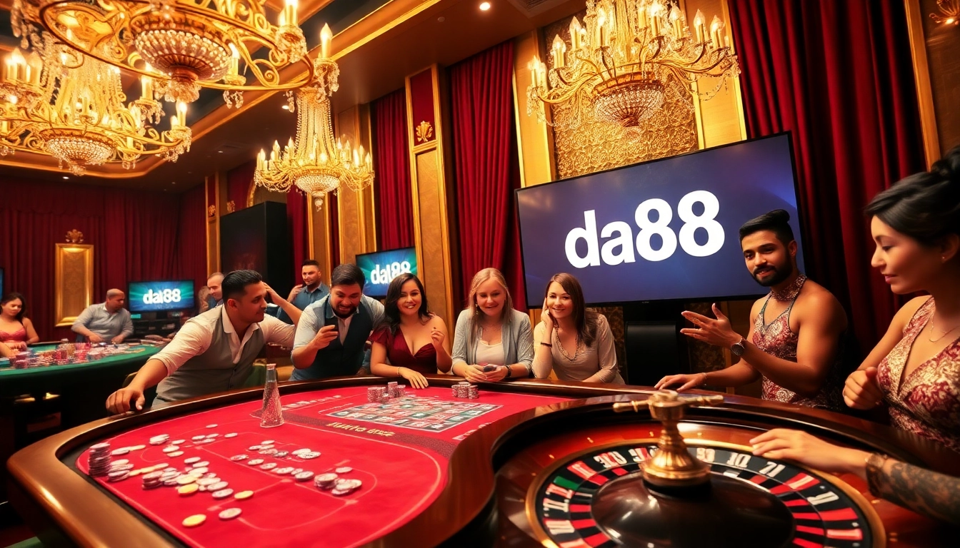 Intense gameplay at a luxurious gambling table featuring poker chips and cards, showcasing https://da88.navy/.