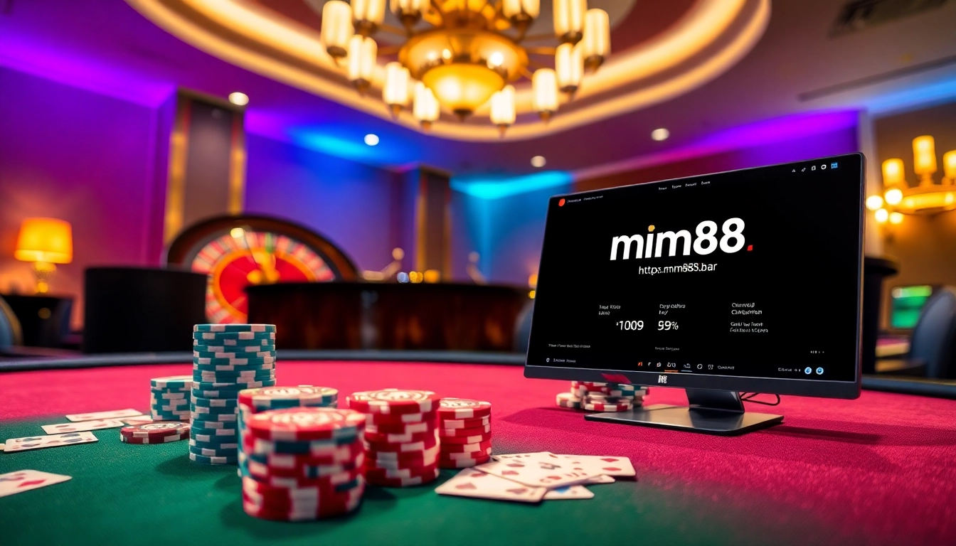 Exciting casino action showcasing poker chips and games at https://mm88.bar/ for the ultimate gambling experience.