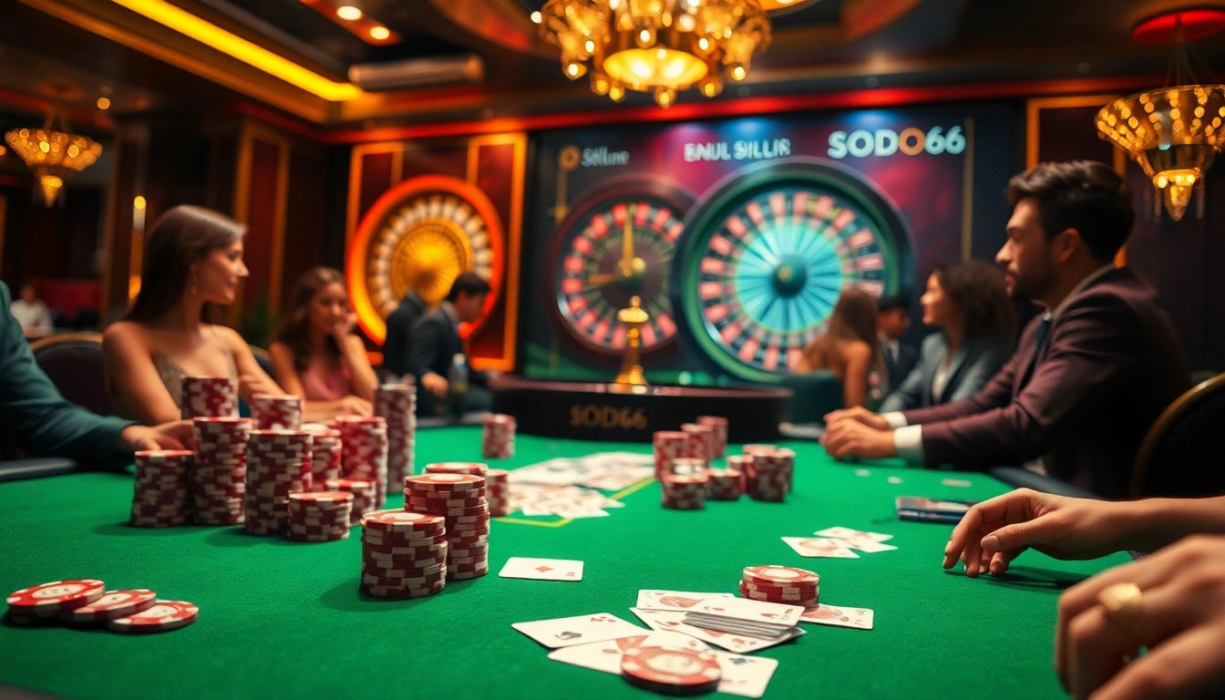 Experience thrilling gaming moments at SODO66's upscale casino tables filled with excitement.