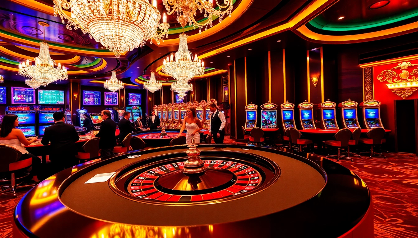 Players engaged in thrilling betting at https://mm88.moe/ casino with roulette and vibrant chips.