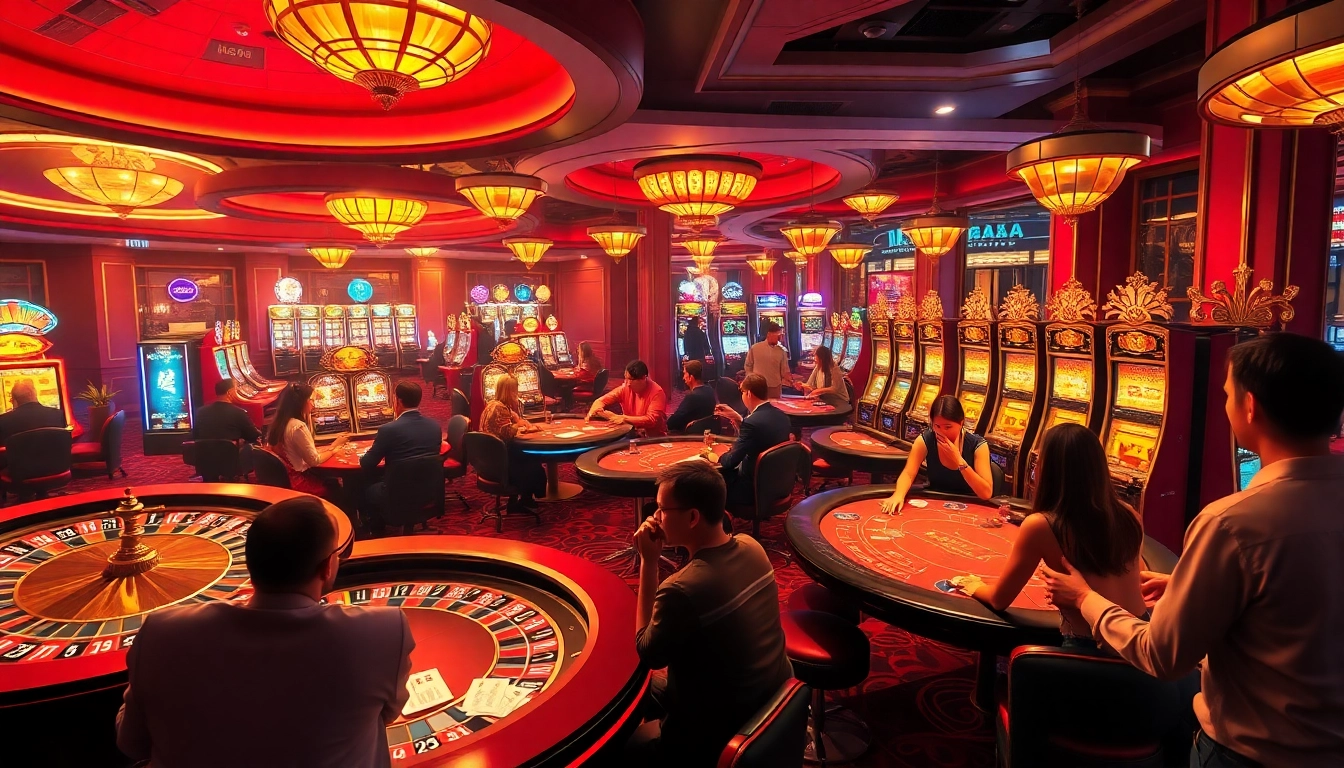 Excited players enjoying games at 88aa casino, rich visual excitement and vibrant atmosphere.