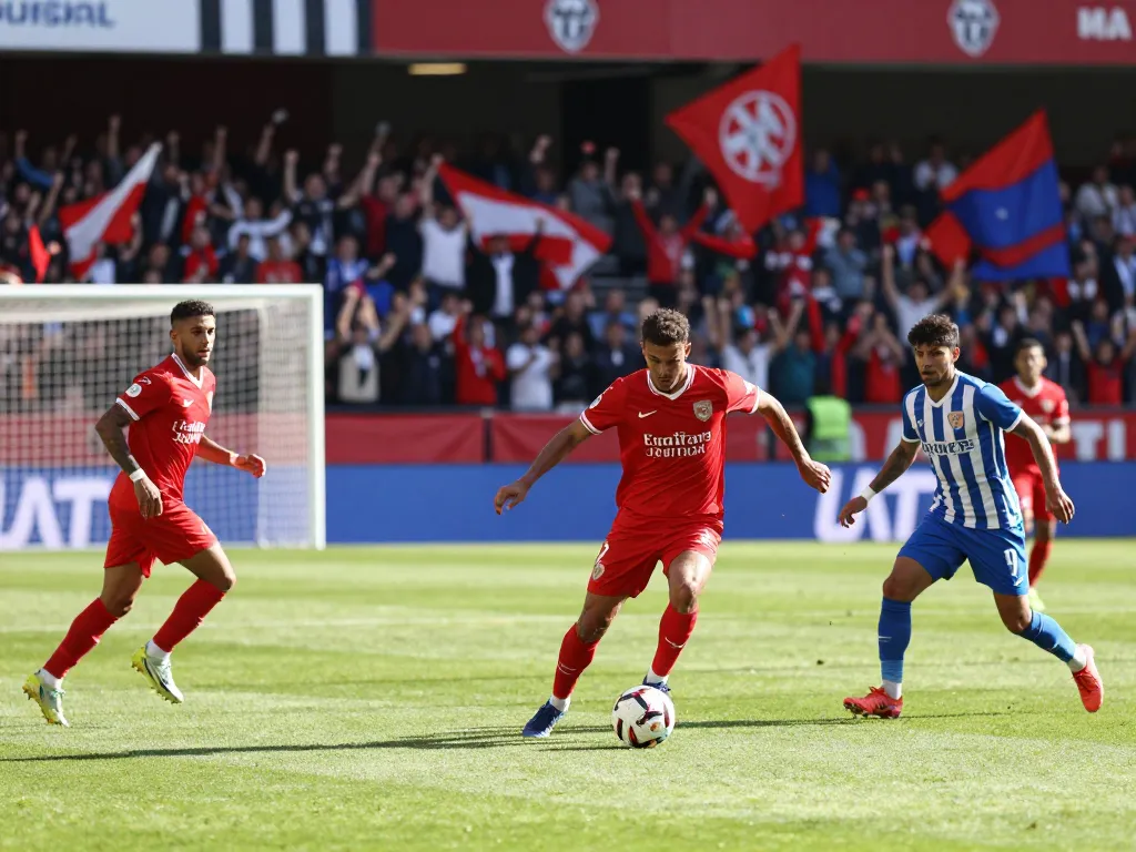 Exciting on-field action during a live match showcasing 7m soccer skills and fan engagement.