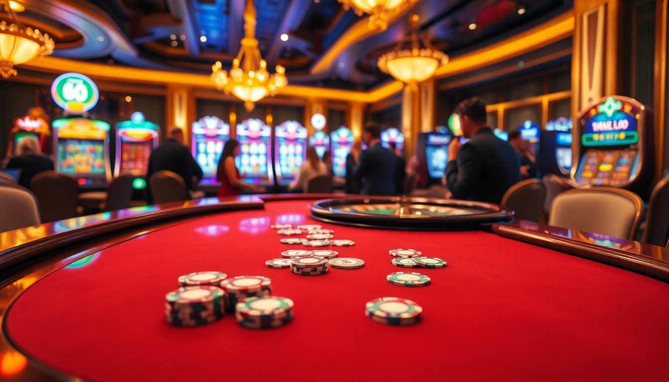 A dynamic casino scene showcasing players at a poker table, highlighting nk88.bio's premium betting experience.