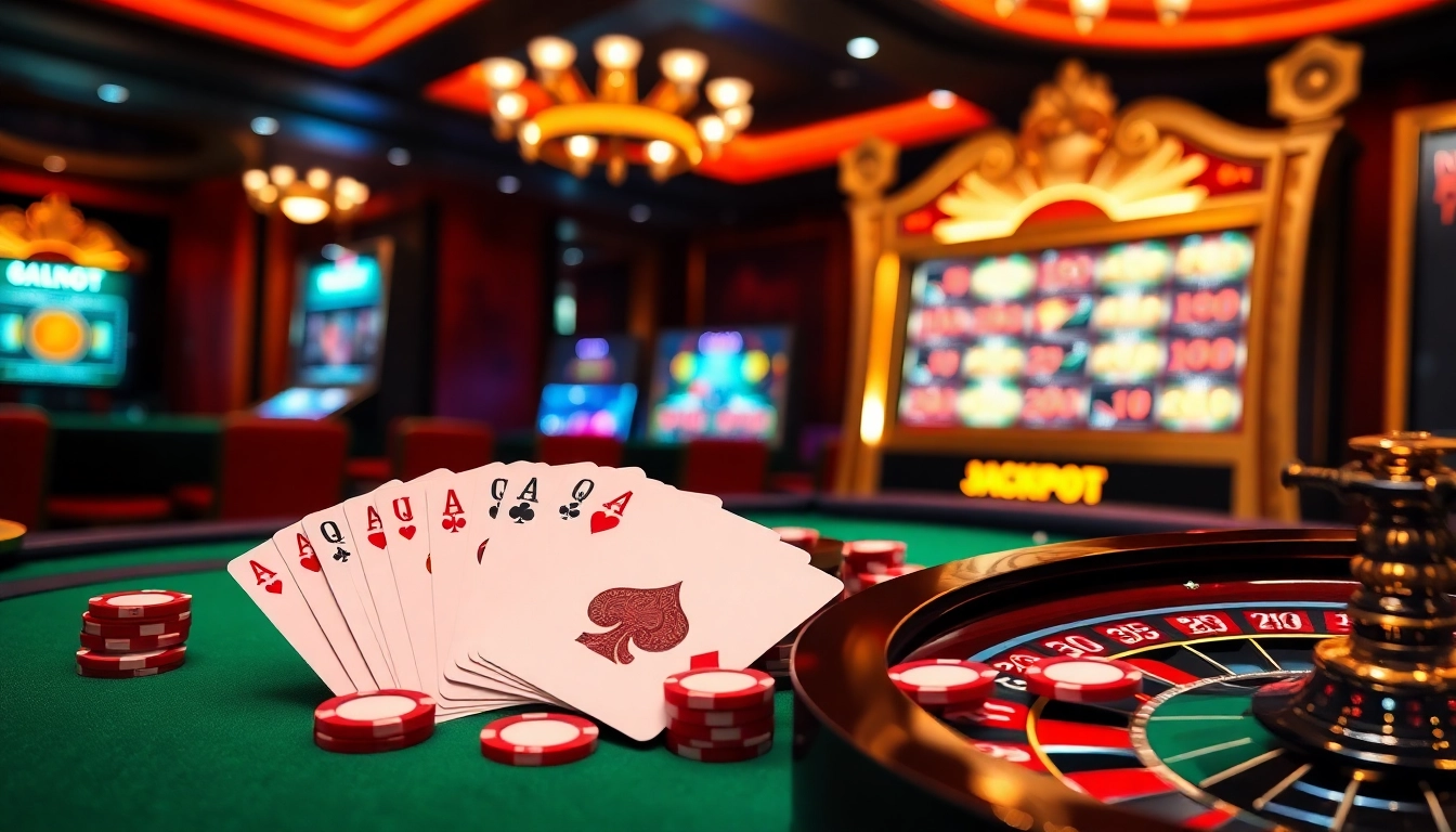 Engage with thrilling games at QQ88 COM: Experience poker tables and vibrant casino chips.