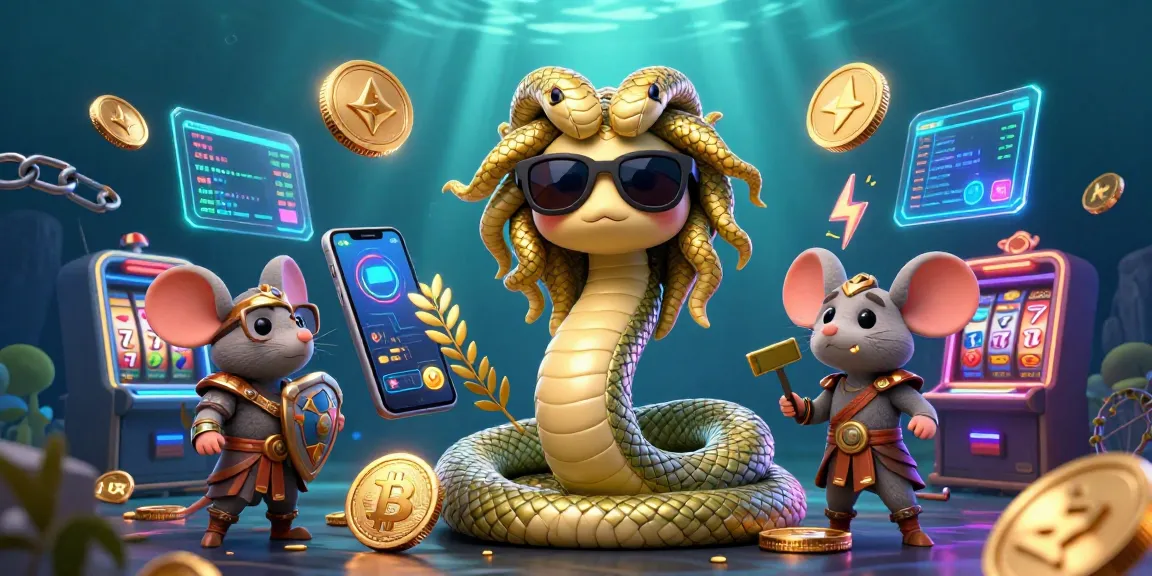 Engage with exciting games at MM88 featuring Medusa and a warrior mouse in a vibrant casino scene.