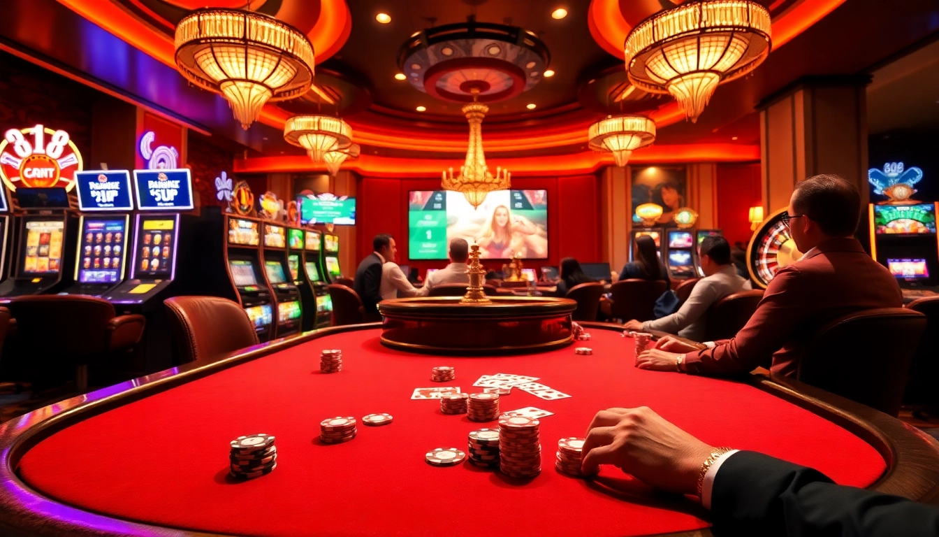 Action-packed poker table at 888P casino, players engaged in thrilling gameplay.