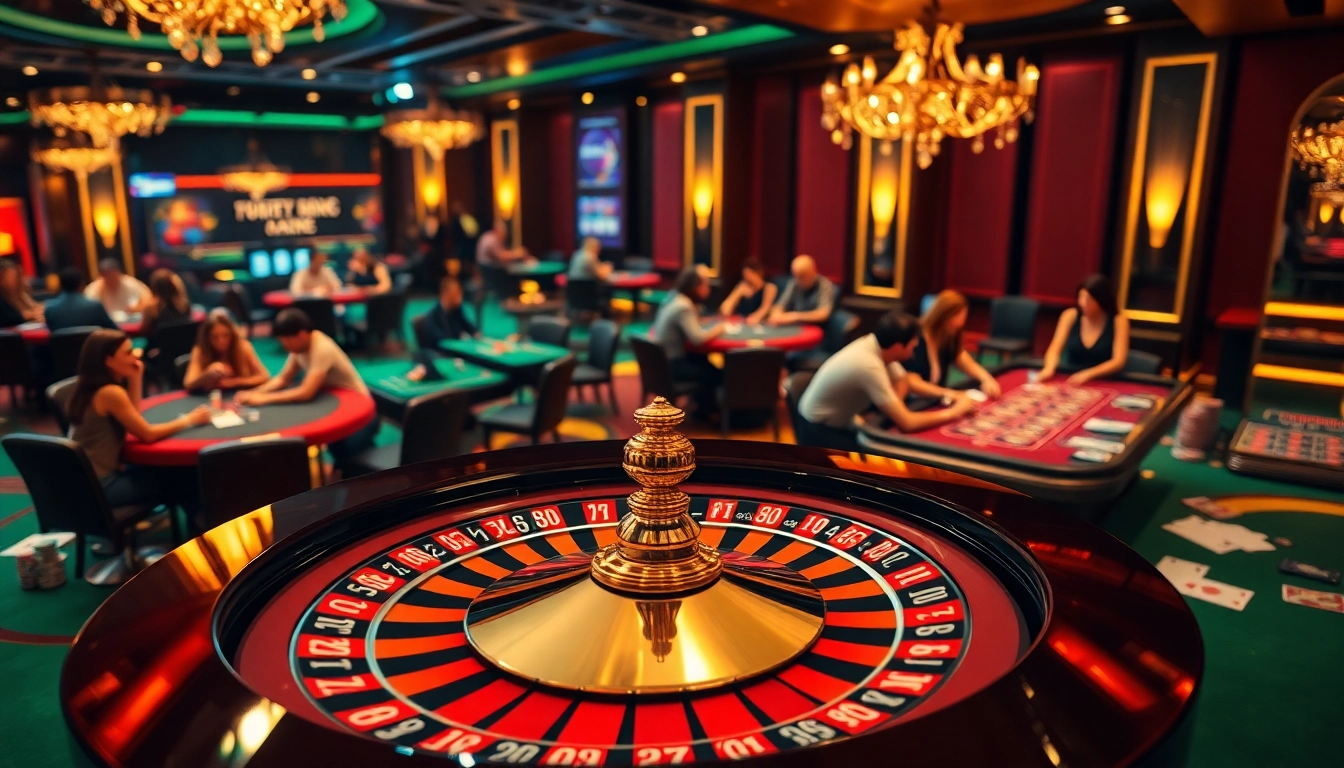 SODO casino gaming scene with roulette and players engaged at tables.