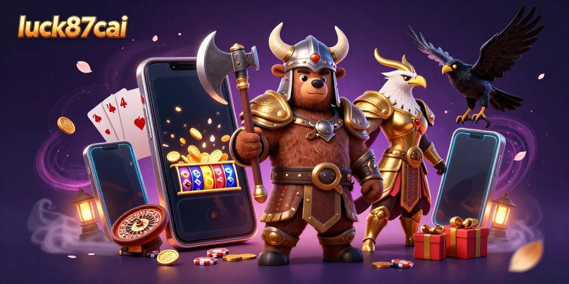 Engage with luck87cai's thrilling online gaming scene featuring vibrant slot games and characters.
